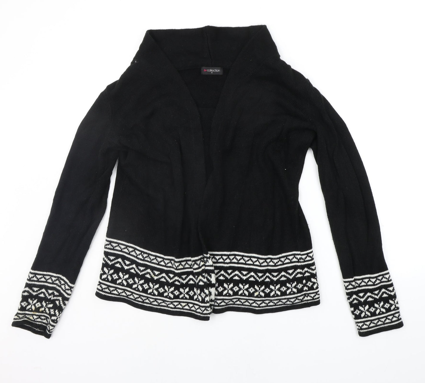 Womens UK Size S BM COLLECTION Black Cardigan Jumper