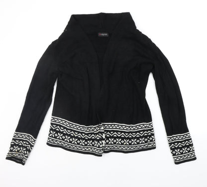 Womens UK Size S BM COLLECTION Black Cardigan Jumper