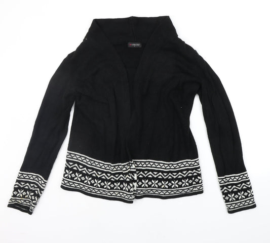 Womens UK Size S BM COLLECTION Black Cardigan Jumper
