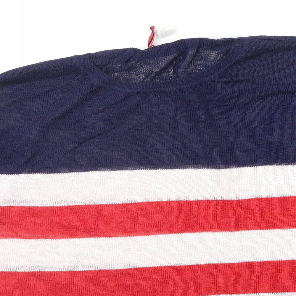 Womens UK Size M Divided Red Pullover Jumper