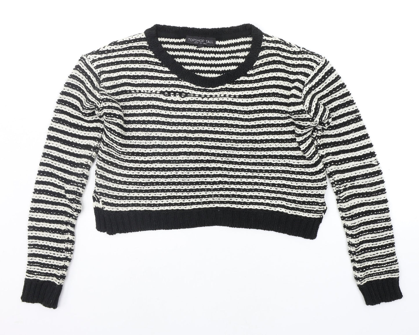 Womens UK Size 10 Topshop Black Pullover Jumper