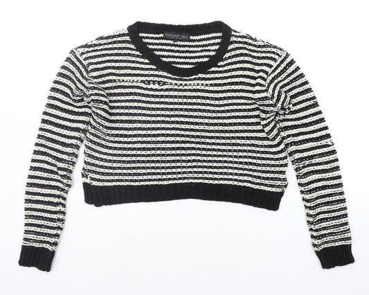 Womens UK Size 10 Topshop Black Pullover Jumper