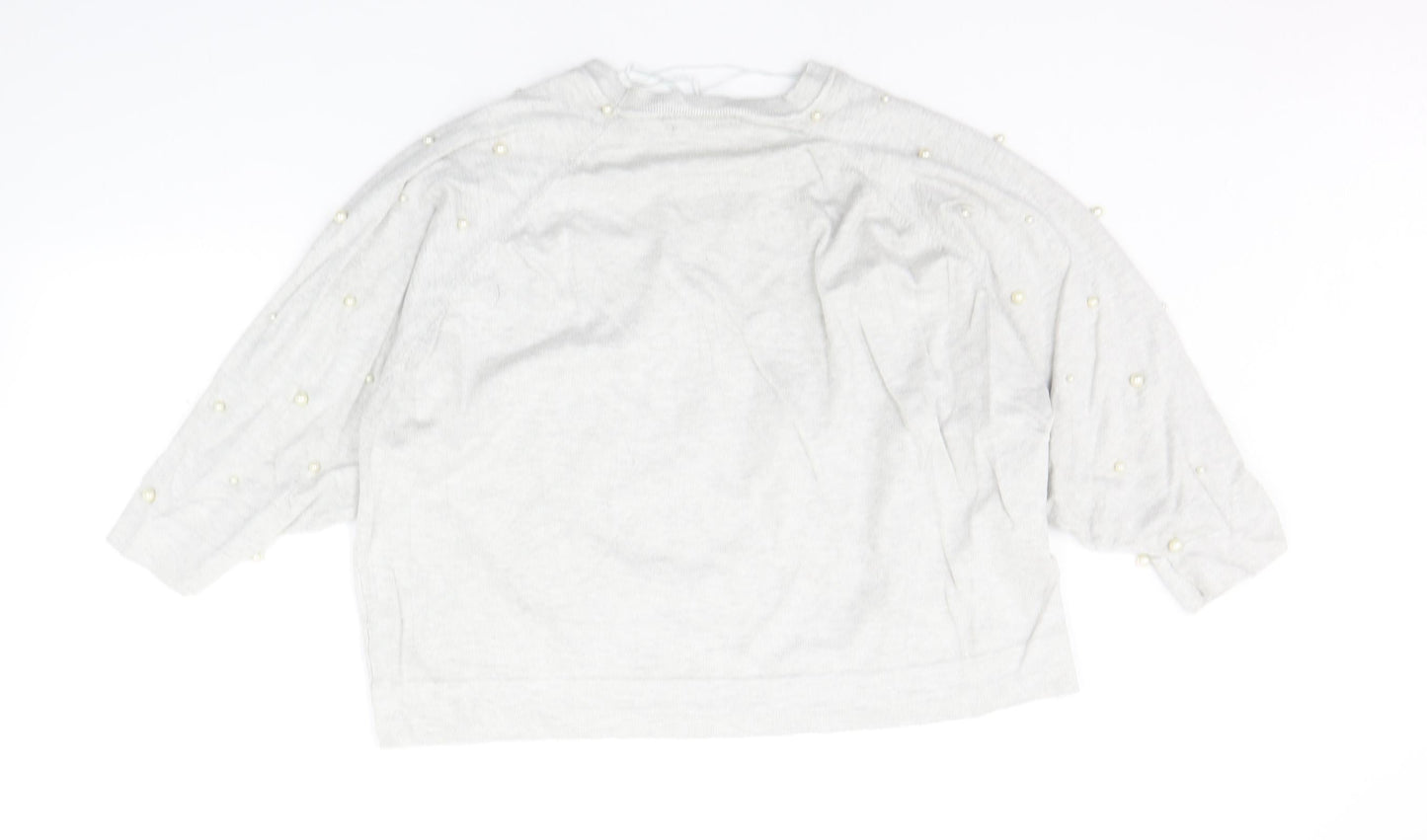 Womens UK Size M Zara Grey Pullover Jumper
