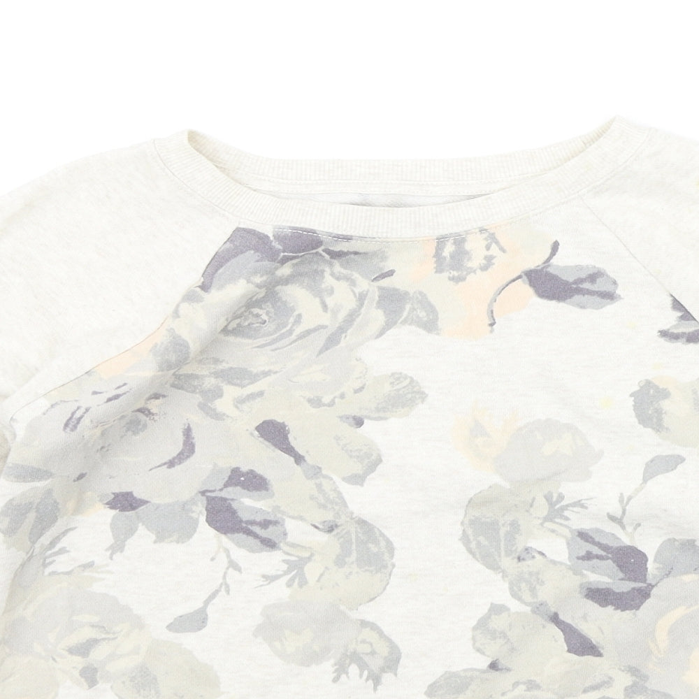 Aerie Womens Beige Floral  Pullover Jumper Size 12
