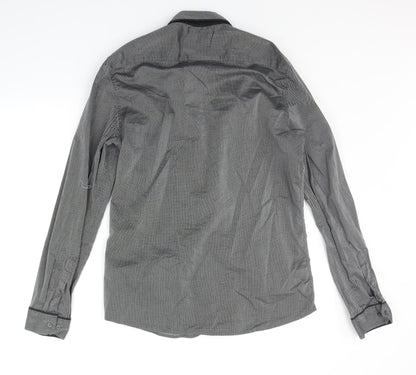 Mens UK Size L NEXT Grey  Button-Up Long Sleeve Casual Shirt
