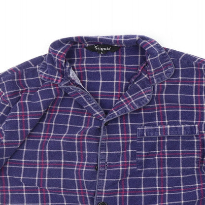 Mens UK Size L Insignia Black  Button-Up Long Sleeve Casual Shirt