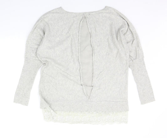 Kaleidoscope Womens Grey   Pullover Jumper Size 14  - Perl on top