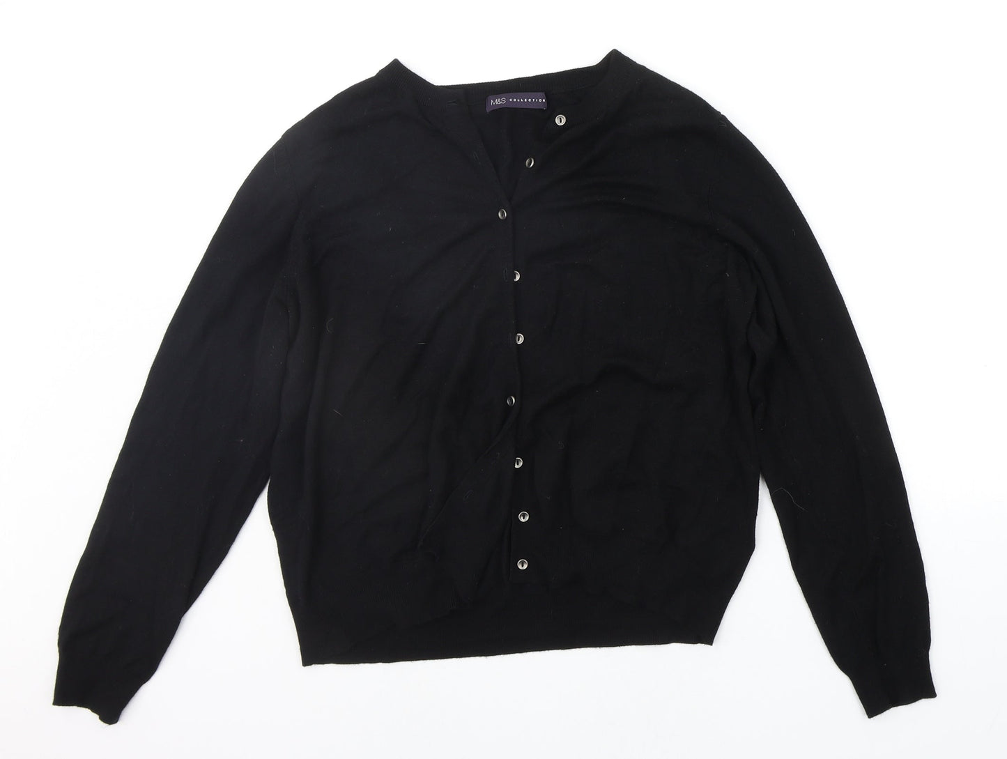 Womens UK Size 18 Marks and Spencer Black Cardigan Jumper