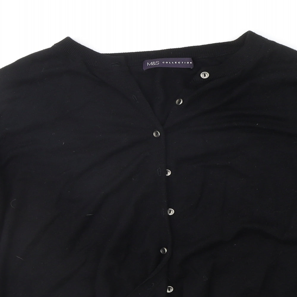 Womens UK Size 18 Marks and Spencer Black Cardigan Jumper