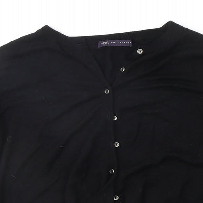 Womens UK Size 18 Marks and Spencer Black Cardigan Jumper