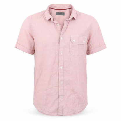 Mens UK Size S Burton Pink  Button-Up Short Sleeve Casual Shirt