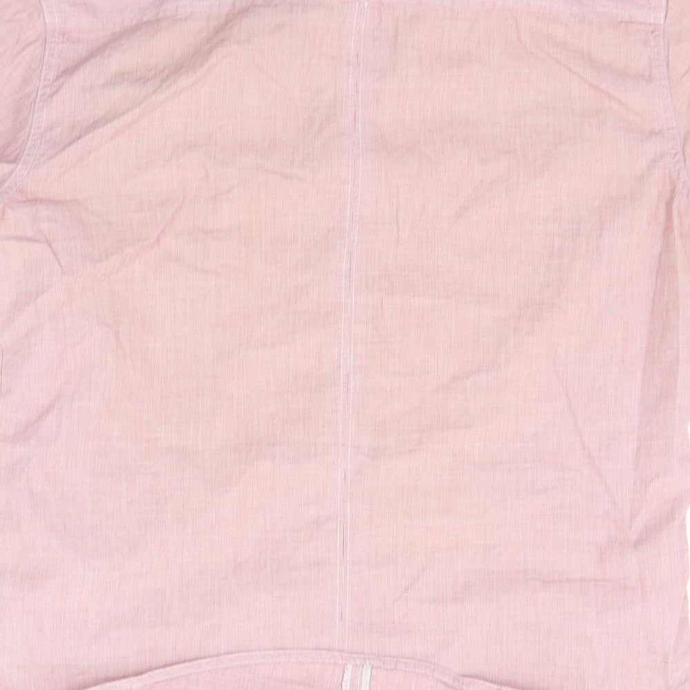 Mens UK Size S Burton Pink  Button-Up Short Sleeve Casual Shirt