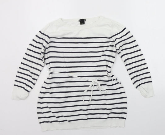 Womens UK Size S H&M White Pullover Jumper