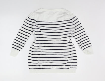 Womens UK Size S H&M White Pullover Jumper