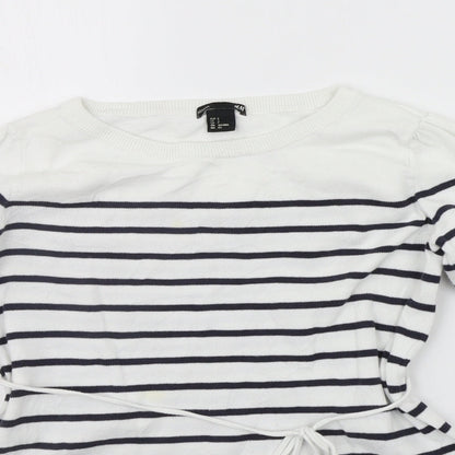 Womens UK Size S H&M White Pullover Jumper