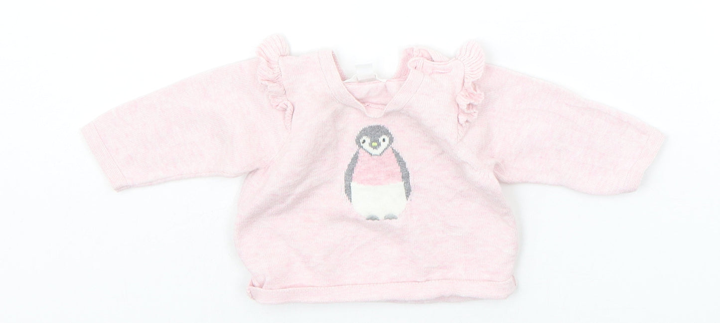 Pure Baby Baby Pink   Pullover Jumper Size 3-6 Months  - PENGUIN