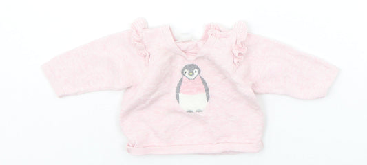 Pure Baby Baby Pink   Pullover Jumper Size 3-6 Months  - PENGUIN
