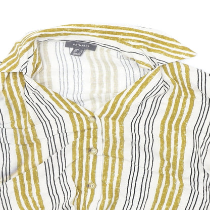 Primark Womens Orange Striped  Basic Blouse Size 12