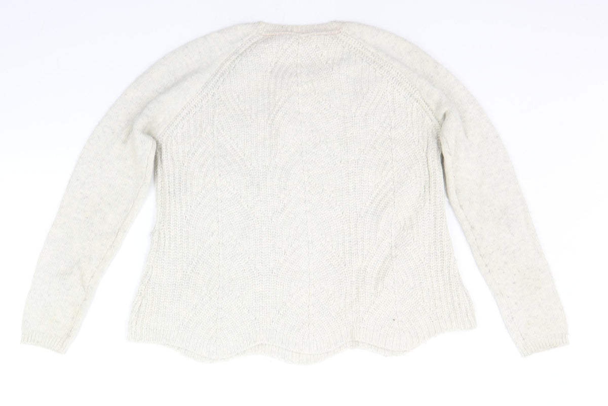 Back view of Whte Stuff women’s beige jumper, size UK 10