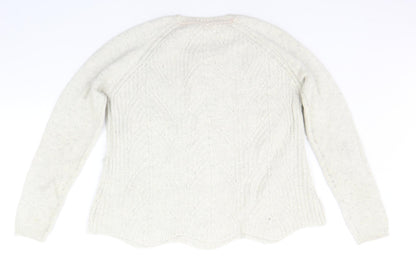 Back view of Whte Stuff women’s beige jumper, size UK 10