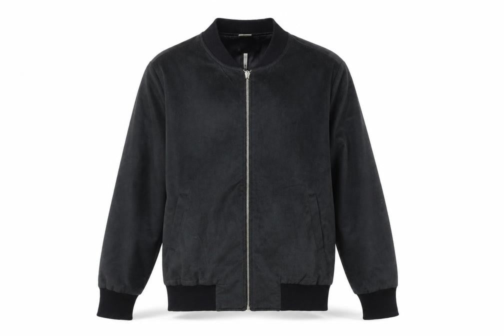 Front view of SSS boys’ black ikat jacket, size S
