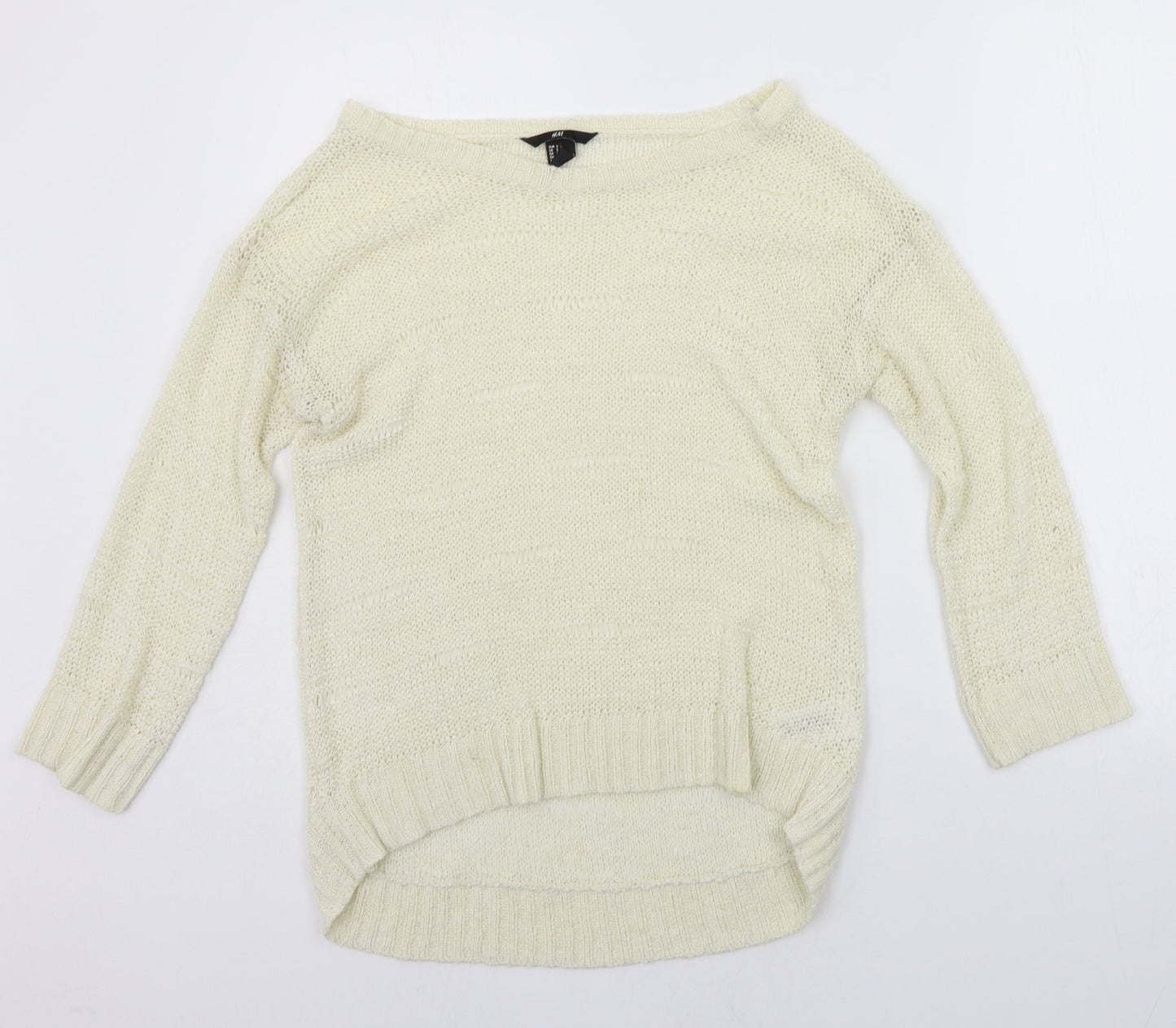 Womens UK Size S H&M Yellow Pullover Jumper