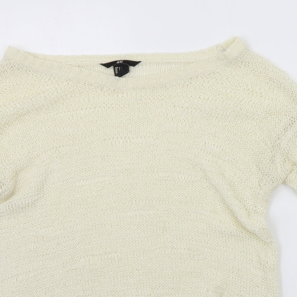 Womens UK Size S H&M Yellow Pullover Jumper