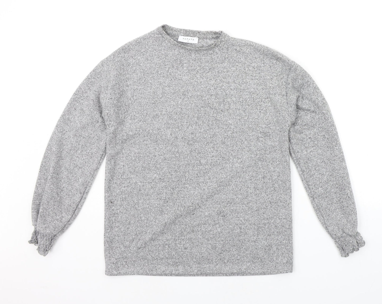 Womens UK Size 8 Papaya Grey Pullover Jumper