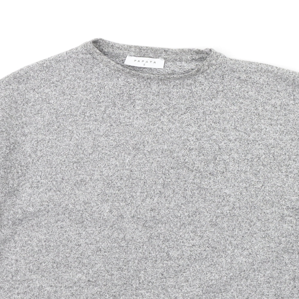 Womens UK Size 8 Papaya Grey Pullover Jumper
