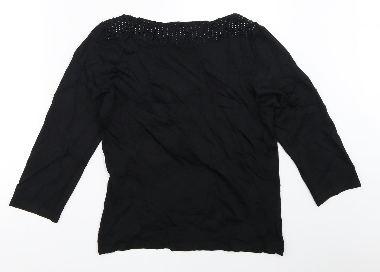 Womens UK Size 12 Marks and Spencer Black Pullover Jumper