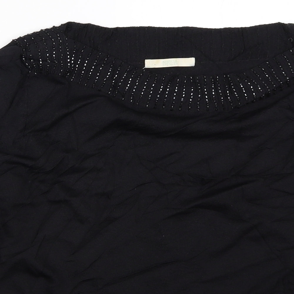 Womens UK Size 12 Marks and Spencer Black Pullover Jumper