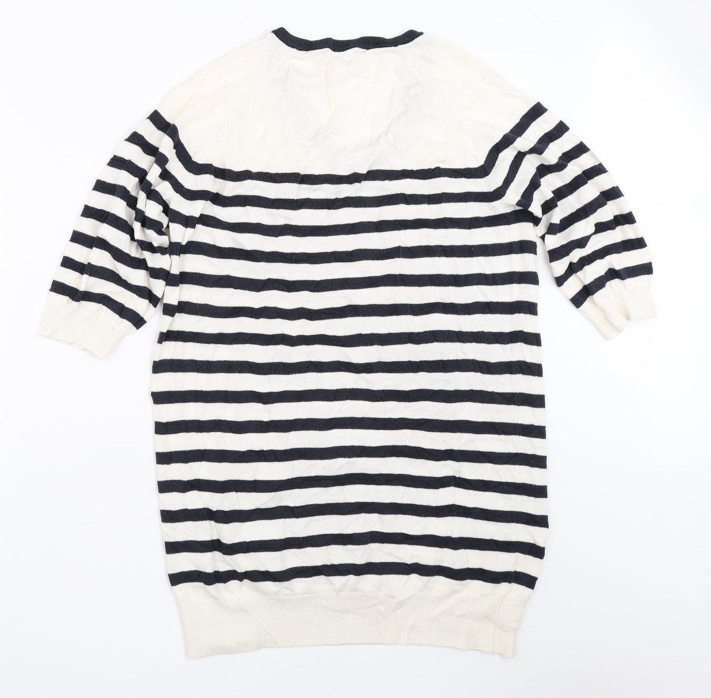 TU Womens Ivory Striped  Pullover Jumper Size 14