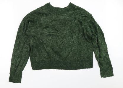 Womens UK Size S H&M Green Pullover Jumper