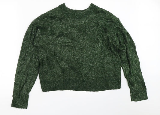 Womens UK Size S H&M Green Pullover Jumper
