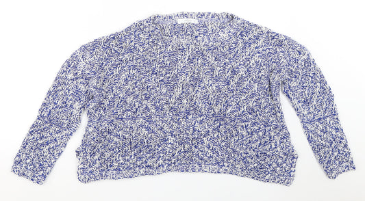 Womens UK Size S Mango Blue Pullover Jumper