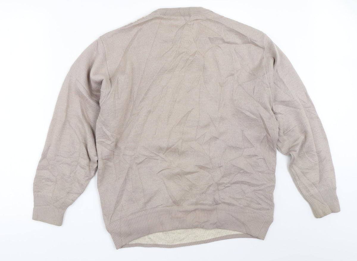 Back view of Summerland men’s beige jumper, size M