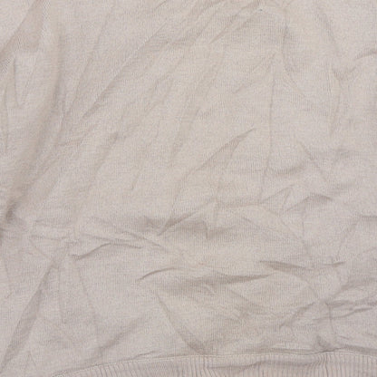 Brand and care label for Summerland men’s beige jumper, size M