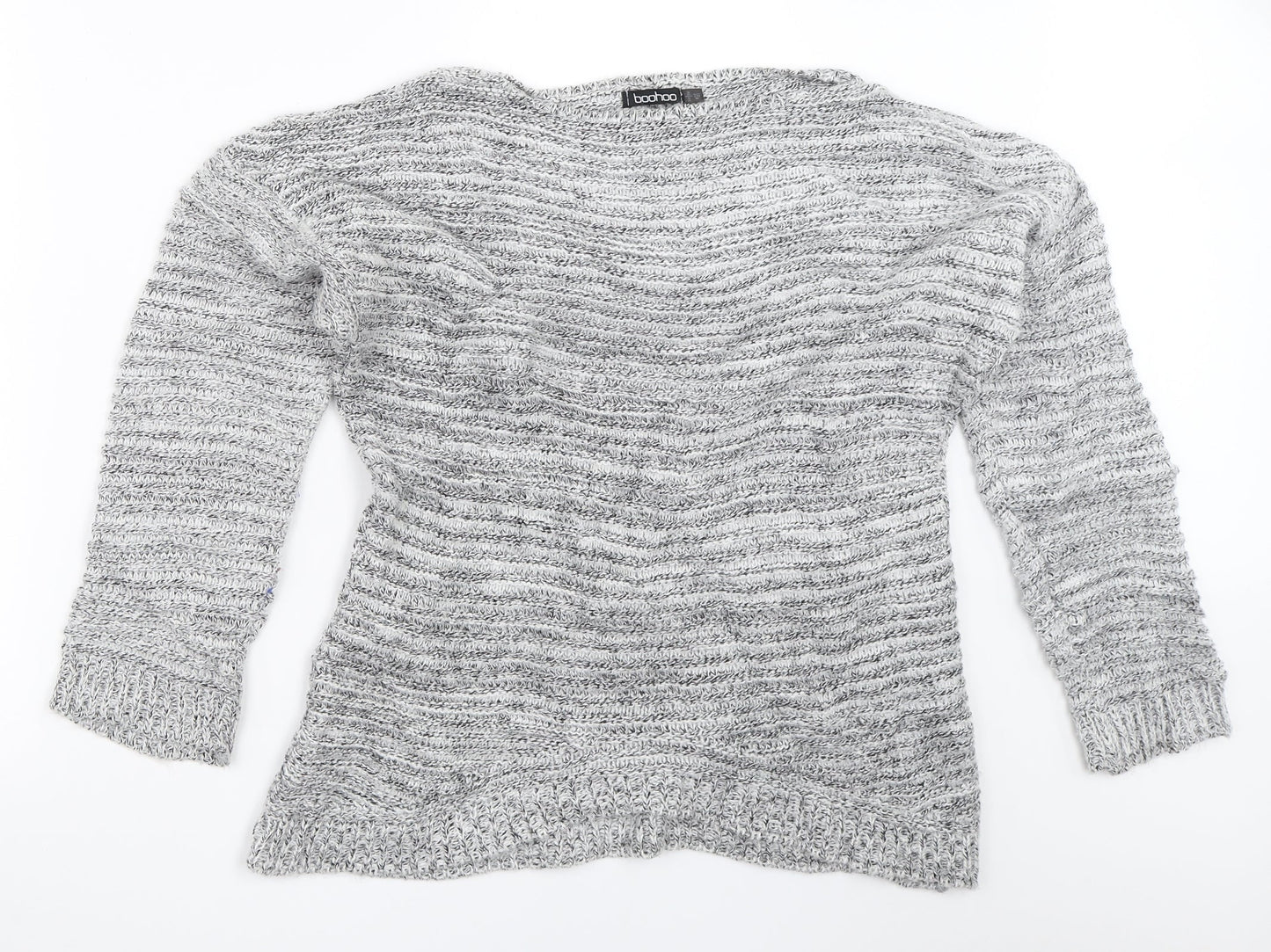 Boohoo Womens Grey   Pullover Jumper Size S