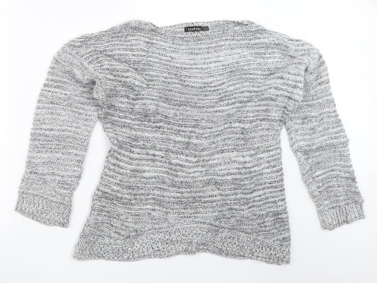Boohoo Womens Grey   Pullover Jumper Size S