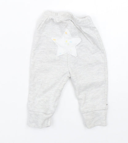 Rene Rafe Boys Grey   Jogger Trousers Size 3-6 Months