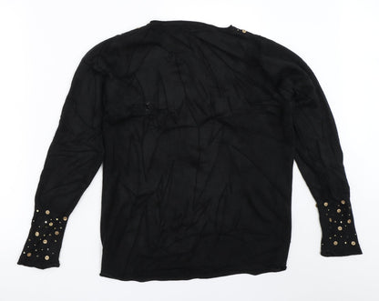 Womens UK Size 16 Per Una Black Pullover Jumper