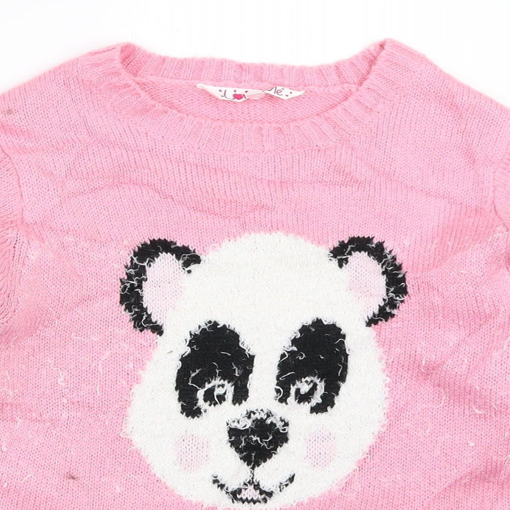 Love Me Girls Pink   Pullover Jumper Size 11-12 Years