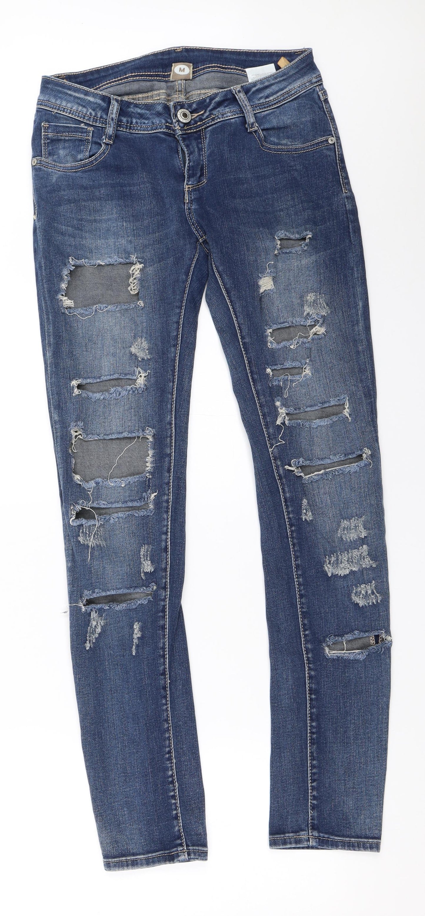 Womens UK Size 28 in Monday Regular Fit Straight Blue Jeans