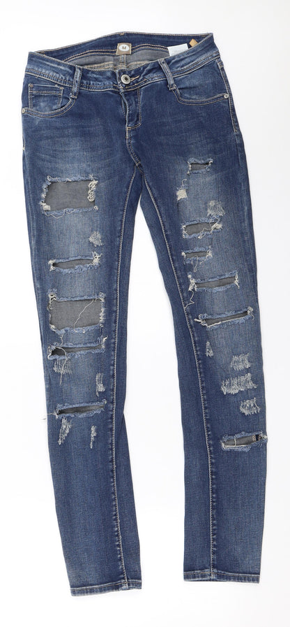 Womens UK Size 28 in Monday Regular Fit Straight Blue Jeans