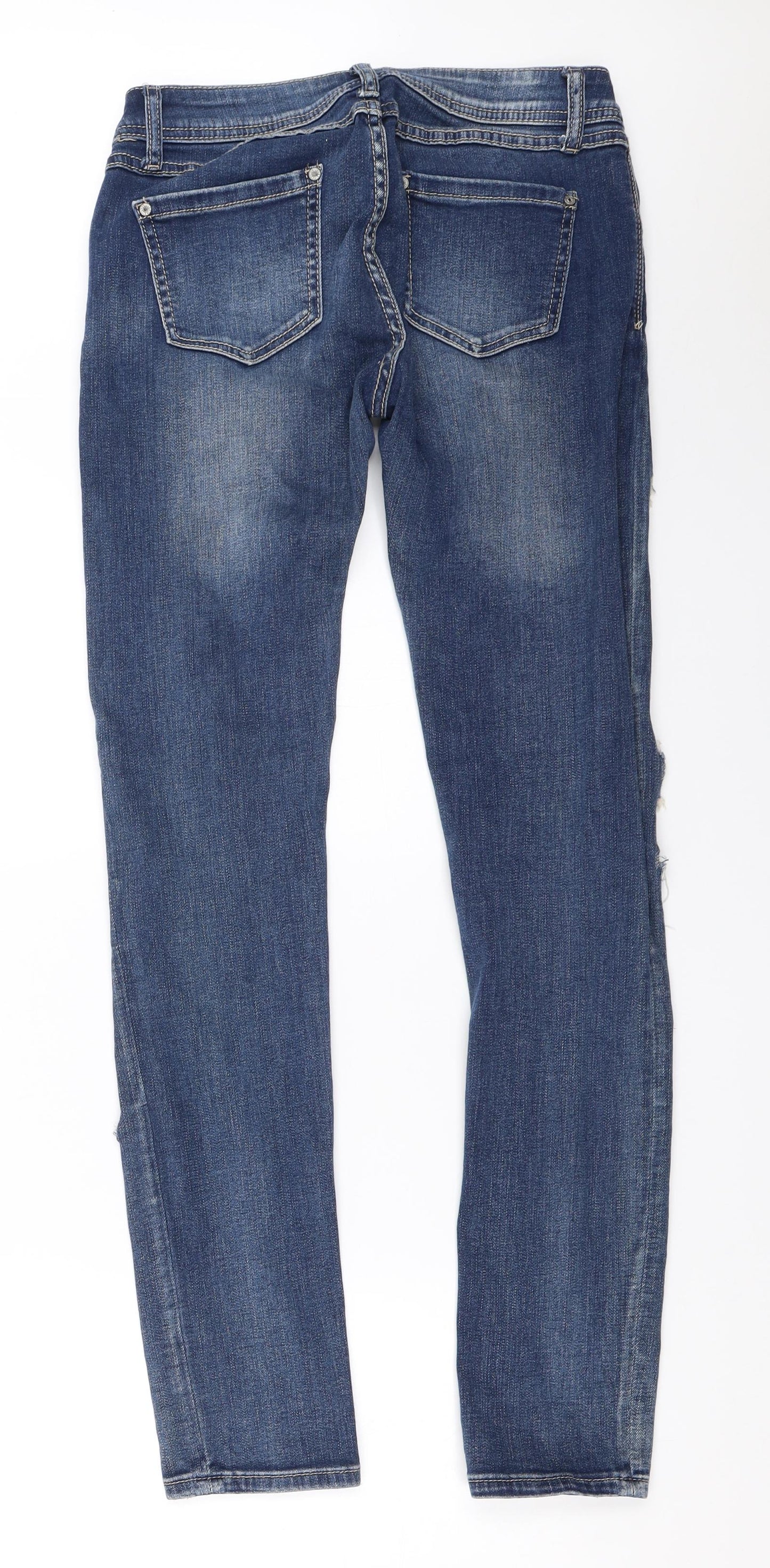 Womens UK Size 28 in Monday Regular Fit Straight Blue Jeans