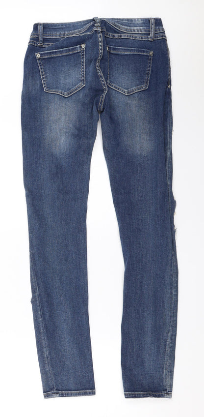 Womens UK Size 28 in Monday Regular Fit Straight Blue Jeans