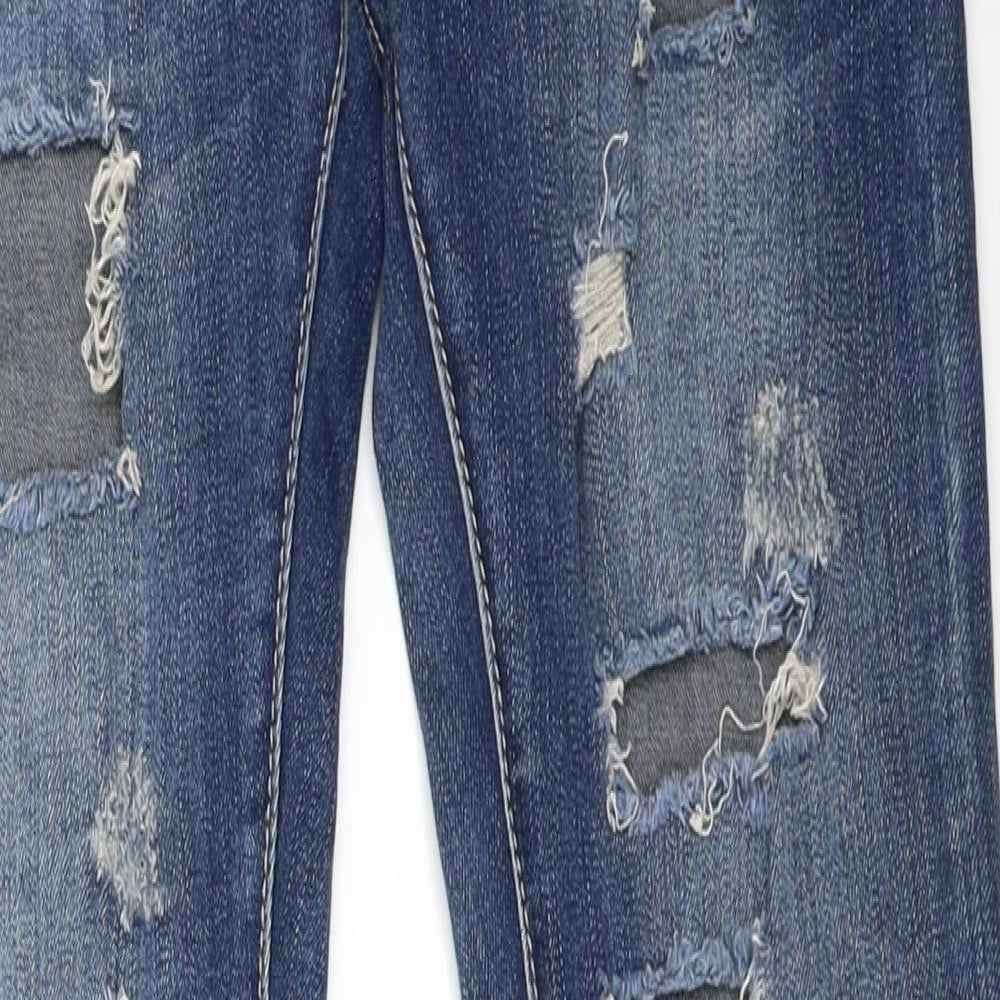 Womens UK Size 28 in Monday Regular Fit Straight Blue Jeans