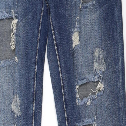 Womens UK Size 28 in Monday Regular Fit Straight Blue Jeans