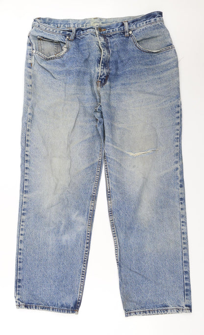 B Original Womens Blue  Denim Straight Jeans Size 34 in L27.5 in