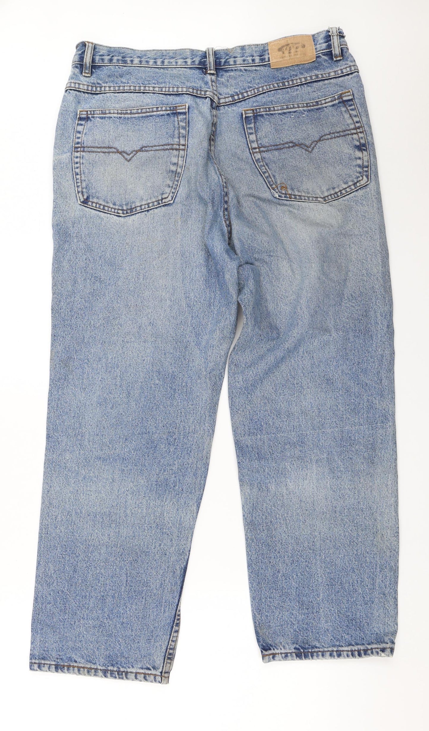 B Original Womens Blue  Denim Straight Jeans Size 34 in L27.5 in